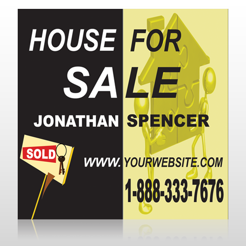 Gold Puzzle House 864 Site Sign