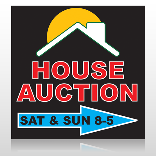 Auction Right Arrow 729 Site Sign