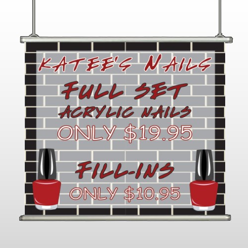 Acrylic Nails 292 Hanging Banner