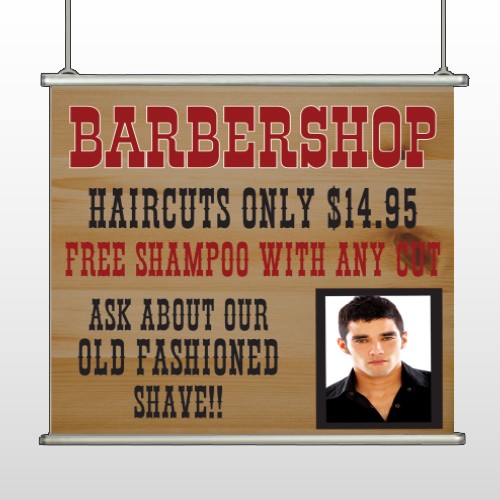 Barbershop Cuts 287 Hanging Banner
