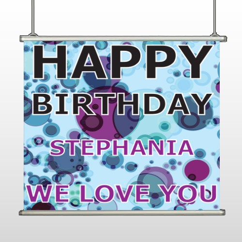 Birthday Dots 16 Hanging Banner