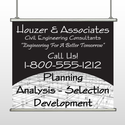 Black Planning 218 Hanging Banner