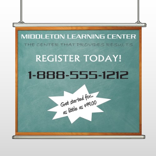 Chalk Board 157 Hanging Banner