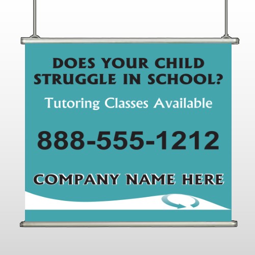 Classy Blue 160 Hanging Banner