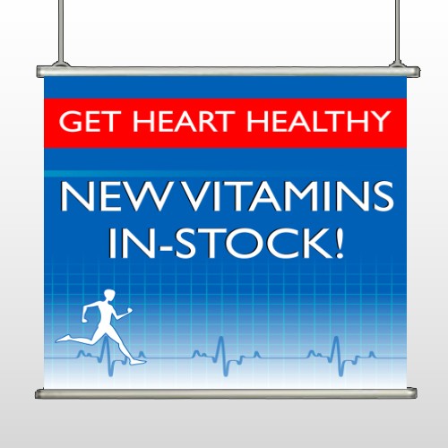 Heart Healthy 140 Hanging Banner
