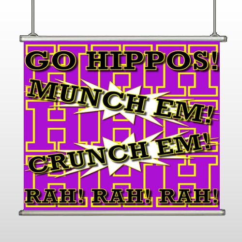 Hippos 45 Hanging Banner