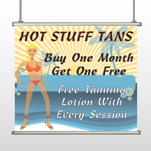 Hot Beach Tan 299 Hanging Banner