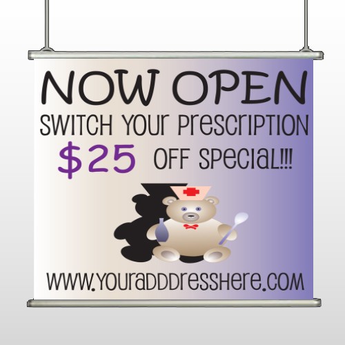 Nurse Bear 504 Hanging Banner