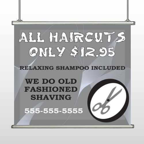 Scissor Cut 286 Hanging Banner