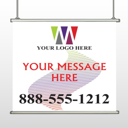 Triangles Wave 167 Hanging Banner