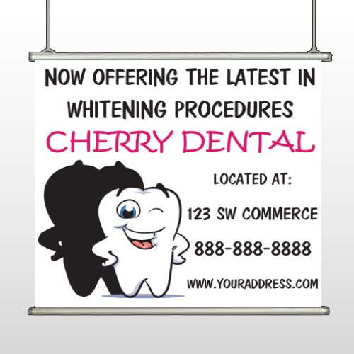 Winking Tooth 501 Hanging Banner