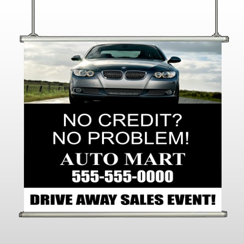 Auto Mart 114 Hanging Banner