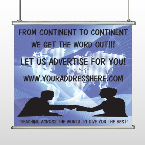 Map Silhouette 433 Hanging Banner