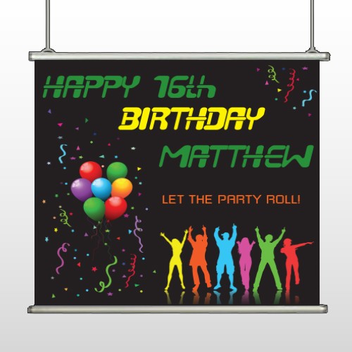 Silhouette Party 187 Hanging Banner