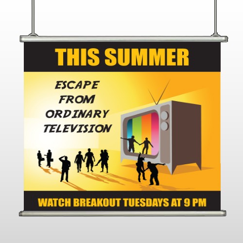 Television 525 Hanging Banner