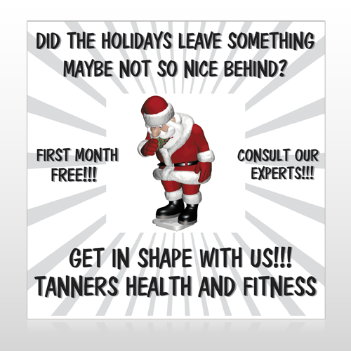 Health Santa 402 Custom Sign