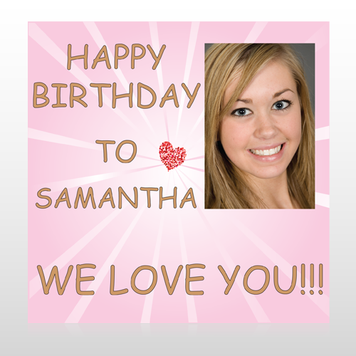 Happy B-Day Marley 10 Site Sign