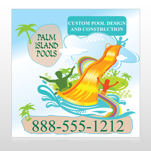 Palm Island Pool 534 Banner