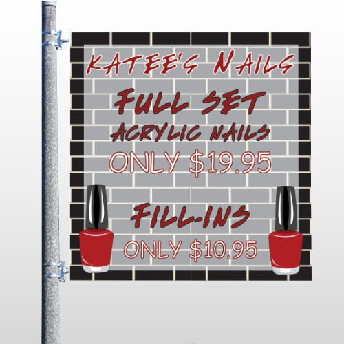 Acrylic Nails 292 Pole Banner