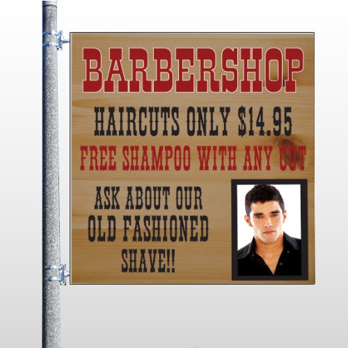Barbershop Cuts 287 Pole Banner