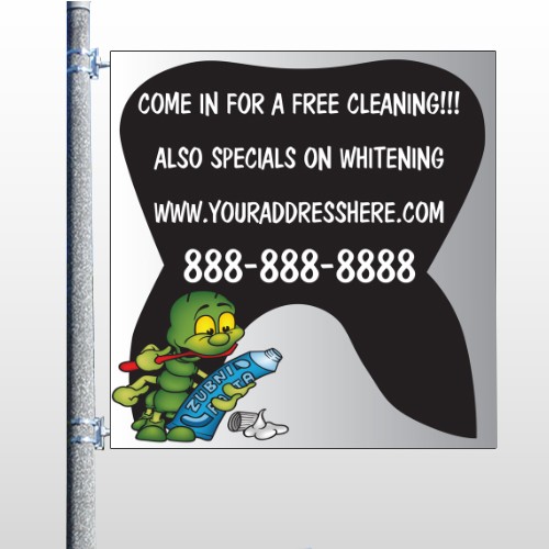 Brushing Germ 502 Pole Banner