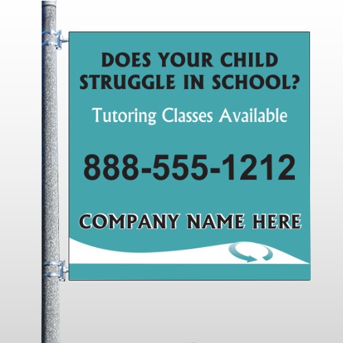 Classy Blue 160 Pole Banner