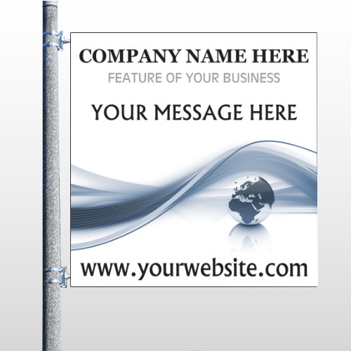 Classy World 166 Pole Banner