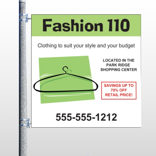 Fashion Hanger 526 Pole Banner