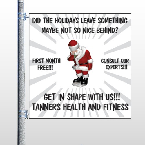 Health Santa 402 Pole Banner