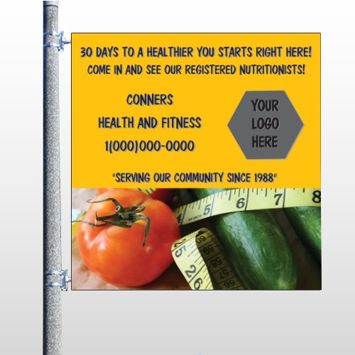 Healthy Tomato 404 Pole Banner