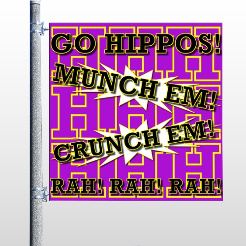 Hippos 45 Pole Banner