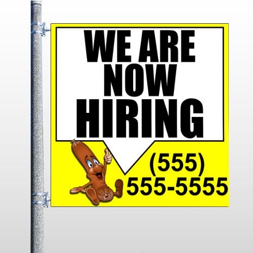 Hiring 54 Pole Banner 