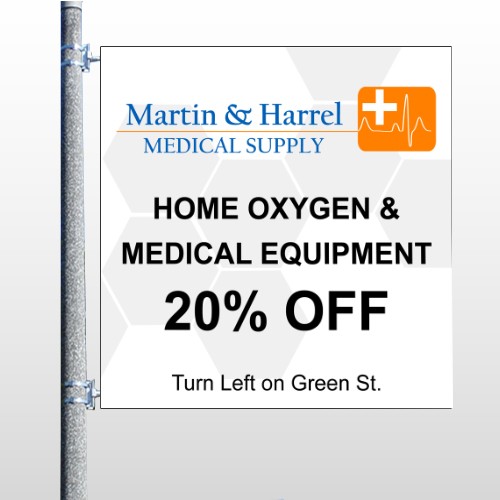 Home Oxygen 139  Pole Banner