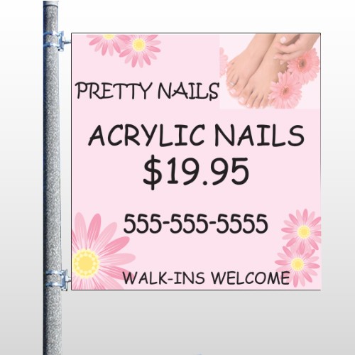 Nail Salon 291 Pole Banner