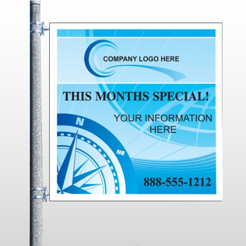 North Compass 148 Pole Banner 