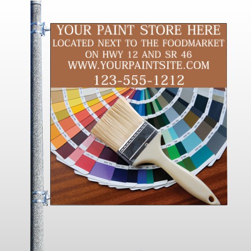 Paint Brushes 256 Pole Banner
