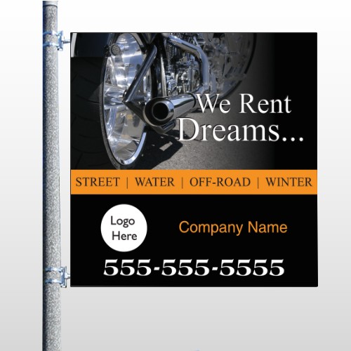 Rent Dreams 109 Pole Banner