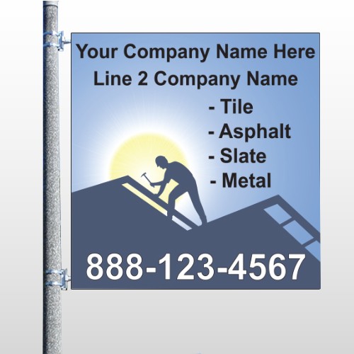 Roofing 258 Pole Banner