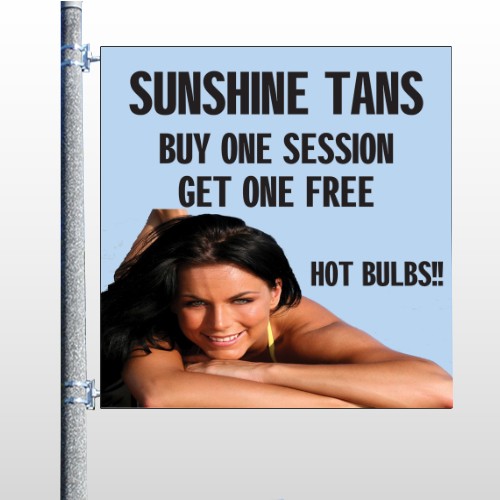 Sunshine Tans 297 Pole Banner