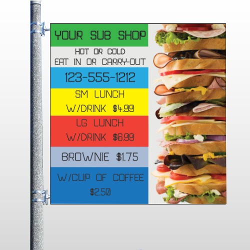 Sandwich 375 Pole Banner