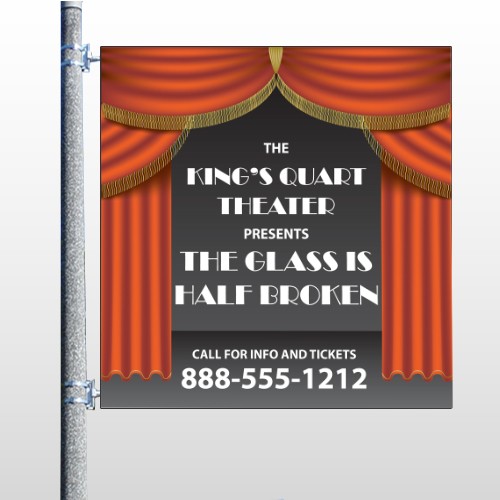 Theatre Curtains 521 Pole Banner