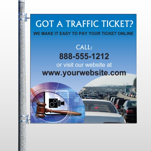 Traffic Cars 151 Pole Banner