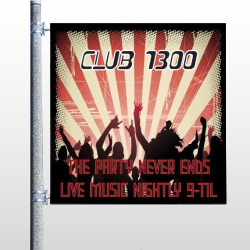 Night Club 523 Pole Banner