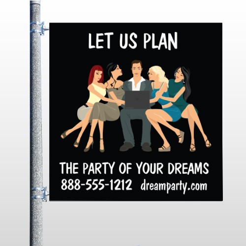 Party Planning 519 Pole Banner