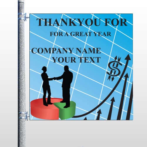 Pie Graph Arrows 05 Pole Banner