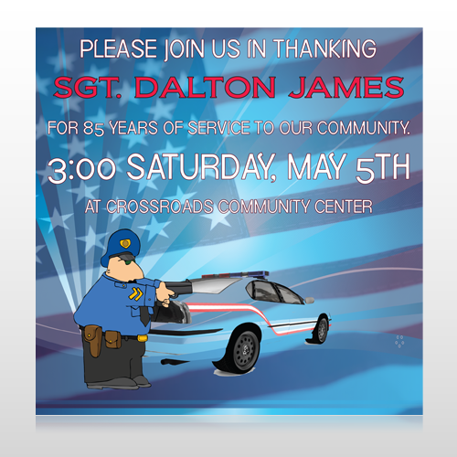 Police Thanks 429 Custom Banner