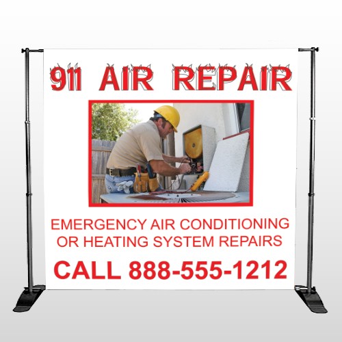 AC  Repair 251 Pocket Banner Stand