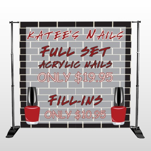 Acrylic Nails 292 Pocket Banner Stand