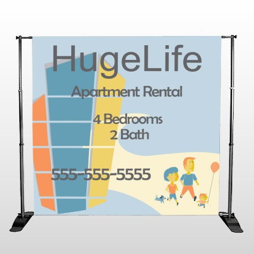 Apartment Building 29 Pocket Banner Stand