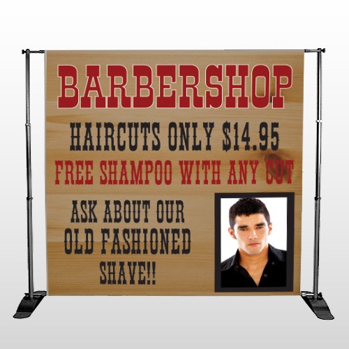 Barbershop Cuts 287 Pocket Banner Stand